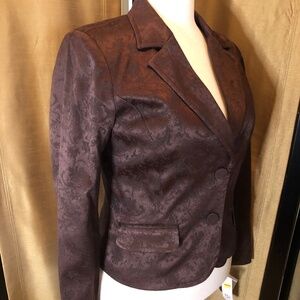Apt.9 Expresso Modern Blazer Buttoned Jacket